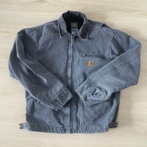 Mens Vintage Détroit Carhartt Men's Gray Jacket Size L